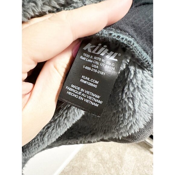 Kuhl Womens Flight Pullover Snap Front Hooded Fleece Jacket Flint Gray Size XS - Picture 8 of 9